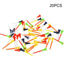 20pcs Multi Color Plastic Golf Tees 83mm Durable rubber cushion top Golf T TFL