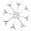 70pcs 3 Way Fishing Swivels Long Leg O-shape Rolling Swivels Fishing Tackle