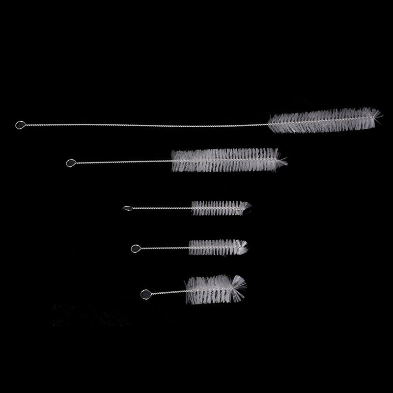 5 Pcs White Bristle Aquarium Tank Water Pump Cleaning Brush