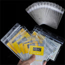 10 PCs Clear Plastic Vertical Waterproof Name Tag  Zipper ID Card Holder  LJAU