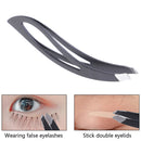 1Pc Stainless Steel Eyebrow Clips Eyebrow Tweezer Face Hair Beauty Slanted Pu JR