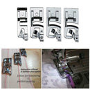 4pcs/set Narrow Rolled Hem Foot Sewing Machine Hemmer Presser Foot 3/4/6mm 2019