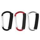 3Pcs Large Aluminum Carabiner D Shape Buckles Pack Keychain Clip Spring