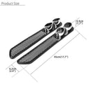 2Pcs Auto Car Grid Simulation Vent Double Tube Exhaust Pipe ABS Exterior BLK  Gw