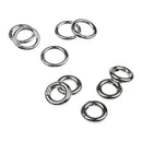 Sturdy 10Pcs Round Snap Open Hook Spring Ring Key Chain Carabiner Climbing