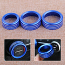 Alloy Blue A/C Switch Knob Ring Cover Trim Decor fit for Alfa Romeo Giulia 2017