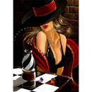 Beauty 5D DIY Full Round Drill Diamond Painting Women Mosaic Kit (XF054)