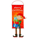 Christmas Hanging Cloth Flag Wall Door Ornament Party Decor (Elf)