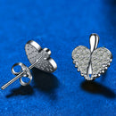 Fashion Love Heart Wing Earrings Rhinestone Date Shopping Girls Ear Studs Intrig
