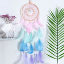 Handmade Dream Catcher Net with Feathers Beads Dreamcatcher Wind Chime Wall