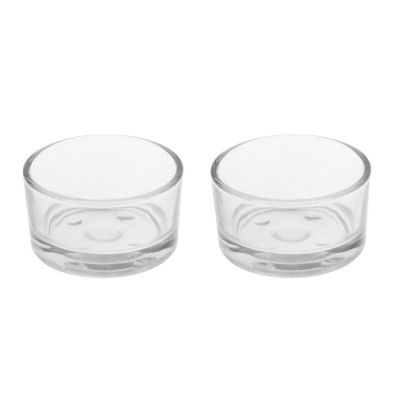 2 pcs Reptile Bowl Food and Water Dish Transparent Basin Also Fit for Bath,