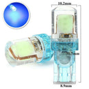 New 2 Pcs T10 194 W5W COB LED Car Silica License Plate Width Light Bulb Ice Blue