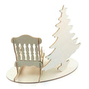 Wooden Christmas Tree Chair Office Desktop Ornaments Home Crafts New Year Decor