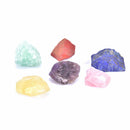 1 set Natural crystal stone seven chakras Black cloth bag large grain unpolS Hn