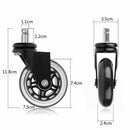 Replacement Wheels, Office Chair Caster Wheels for Your Desk Chair, Quiet R