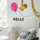 Giraffe stickers living room bedroom door children's room balloon stickers