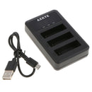 3-Channel USB Battery Charger with LCD Display for SJCAM SJ8 Serie - SJ8 pro,
