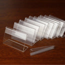 30Pcs Sign Display Holder Price Name Card Tag Mini Sign Label Counter Top S L9D4
