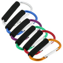 6x Durable Aluminum Carabiner D Ring Snap Hook Keychain Keyring Cushion Grip