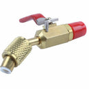 R134a R410a Brass Shut Valve For A/C Charging Hoses HVAC 1/4inch Cooling tu