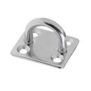 4pcs Heavy Duty Stainless Steel Square Plate Staple Ring Hook, Marine Boat