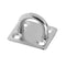 4pcs Heavy Duty Stainless Steel Square Plate Staple Ring Hook, Marine Boat