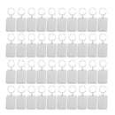 40Pcs Women Men Unisex Acrylic Clear Ring Keychain Blank DIY Photo Frame