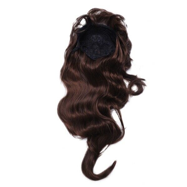 Womens Girls Fashion Wavy Curly Long Hair Human Full Wigs Light Brown R8N5