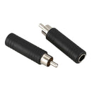 5x 6.35mm 1/4 inch Mono Female Jack to RCA Male Plug Audio Adapter Cable Co B6U3