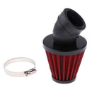 Red Motorcycle Racer 42mm Inlet Cold Air Intake Tapered Air Filter Cleaner