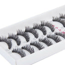 10 Pairs Handmade Natural Thick False Eyelashes Eyelash Extension Makeup