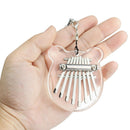 Cute Acrylic Kalimba 8 Keys Transparent Mbira Instruments Pendant Gift Kids