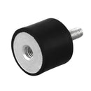 M6 male thread 20x25mm single end anti vibration rubber damper buffer black