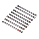8Pcs Wheelbase Link Rod Aluminum Alloy Link Rod 313Mm for 1/10 Rc Car Crawl T4Z5