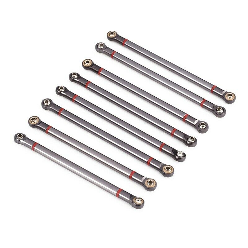 8Pcs Wheelbase Link Rod Aluminum Alloy Link Rod 313Mm for 1/10 Rc Car Crawl T4Z5