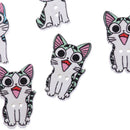Cute Animals Cat Diy Handmade Buttons for Clothing Scrapbooking Noel Sewing C BX