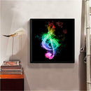 5D DIY Full Drill Diamond Painting Colorful Musical Note Cross Stitch Craft