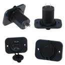 Dual 2USB outlet 2.1A port socket charger for car boat motorcycle 12voltlj