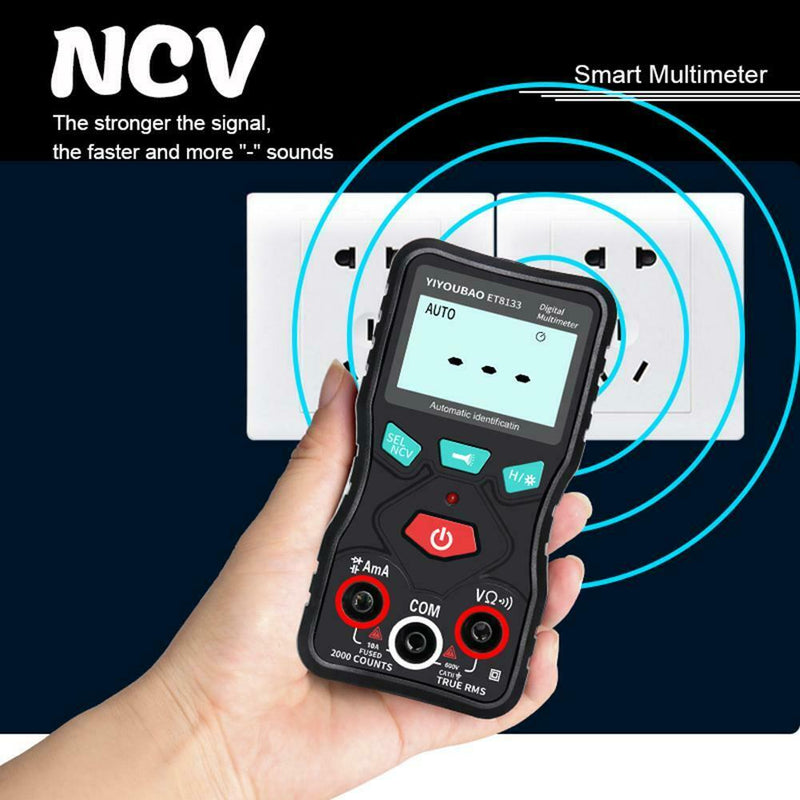 Electrical Auto Range True RMS LCD Digital Multimeter Ohmmeter Multi OHM Tester