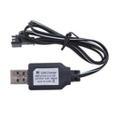 2Pcs USB To  Male To Female Battery Charging Cable Ni-Cd Ni-MH Adapter