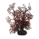 Aquarium Aquascaping Artificial Plant Decor, Dark Brown/ Red X3O6