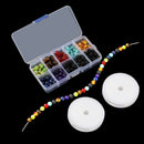 200pcs 8mm colorful natural chakra beads and Black Lava Rock Stone Essentia J3T9