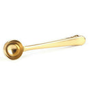 Spoon Ground Coffee Craft Measuring Scoop with Bag Seal Clip Stainless Ste HOQ