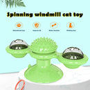 Cats Puzzle Turntable Windmill Ball Interactive Toys Pet Supplies (Green) A