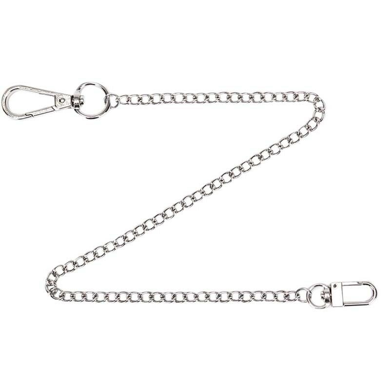 38cm Wallet Belt Chain Rock Trousers Hipster Pant Keychain Ring Clip Keyring %x