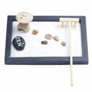 Japanese Karesansui Mini Zen Table Garden with Rattle Pebbles and Sand Deco P8M6