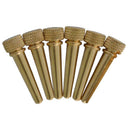 6pcs Solid Brass Bridge Pins Abalone Dot Inlay for Acoustic Guitar Accessory
