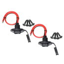 2x Quick Connect 30cm SAE Socket Sidewall Port Cable Connector with 4 Screws