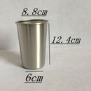 Stainless Steel Beer Mug Single Layer Drink Milk Jug Cup 500ml 12.4*8.8*6cm New
