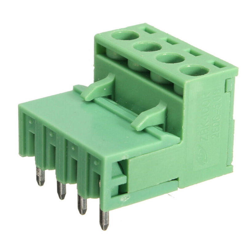 10X 2EDG 4Pin Plug-in Screw Terminal Block Connector 3.81mm Pitch Right AnglS Gw
